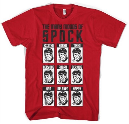 The Many Moods Of Spock T-Shirt, Basic Tee
