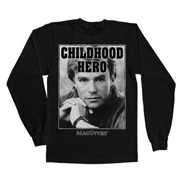 Läs mer om Macgyver - Childhood Hero Long Sleeve Tee, Long Sleeve T-Shirt