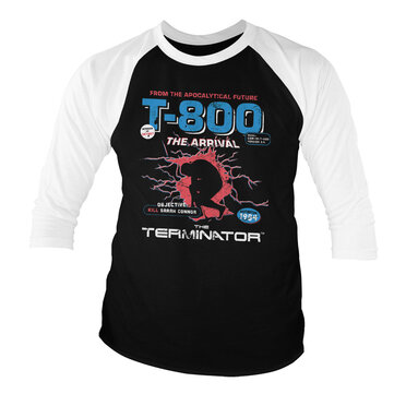 Läs mer om The Terminator Arrival Baseball 3/4 Sleeve Tee, Long Sleeve T-Shirt