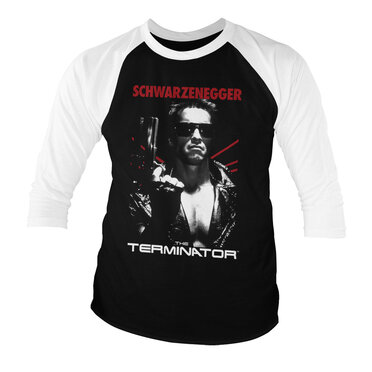 Läs mer om The Terminator Poster Baseball 3/4 Sleeve Tee, Long Sleeve T-Shirt