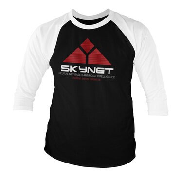 Läs mer om The Terminator - Skynet Baseball 3/4 Sleeve Tee, Long Sleeve T-Shirt