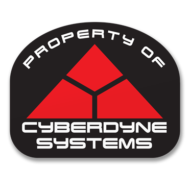 Läs mer om Property Of Cyberdyne Systems Sticker, Accessories