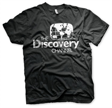 Discovery Channel Distressed Logo T-Shirt, Basic Tee