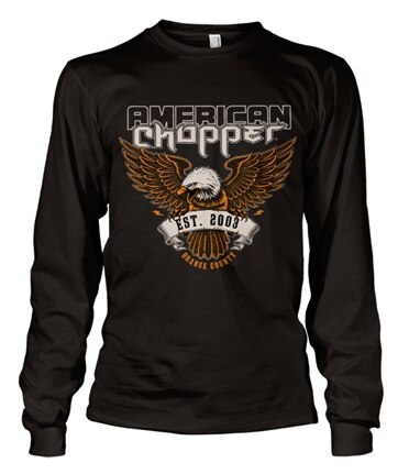 Läs mer om American Chopper - Orange County Long Sleeve Tee, Long Sleeve T-Shirt