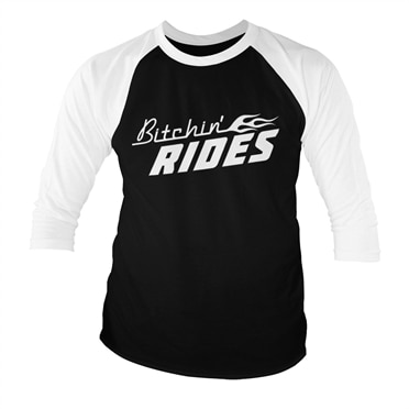 Bitchin' Rides Logo Baseball 3/4 Sleeve Tee, Baseball 3/4 Sleeve Tee
