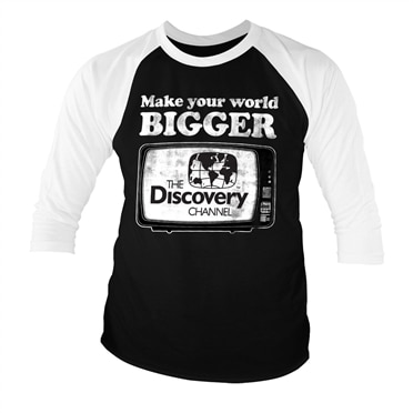Läs mer om Make Your World Bigger Baseball 3/4 Sleeve Tee, Long Sleeve T-Shirt