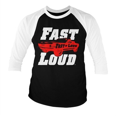 Fast N Loud Mustang Baseball 3/4 Sleeve Tee, Long Sleeve T-Shirt