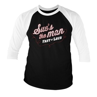 Läs mer om Sues The Man Baseball 3/4 Sleeve Tee, Long Sleeve T-Shirt
