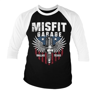 Misfit Garage - American Piston Baseball 3/4 Sleeve Tee, Baseball 3/4 Sleeve Tee