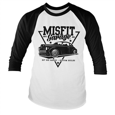 Läs mer om Misfit Garage Since 2014 Baseball Long Sleeve Tee, Long Sleeve T-Shirt