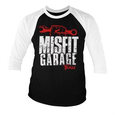Läs mer om Misfit Garage Wrench Power Baseball 3/4 Sleeve Tee, Long Sleeve T-Shirt