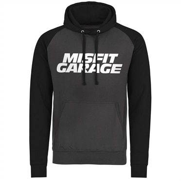 Misfit Garage Logo Baseball Hoodie, Baseball Hooded Pullover