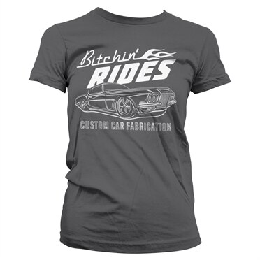 Läs mer om Bitchin Rides Custom Car Fabrication Girly Tee, T-Shirt
