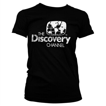 Discovery Channel Distressed Logo Girly Tee, Girly Tee