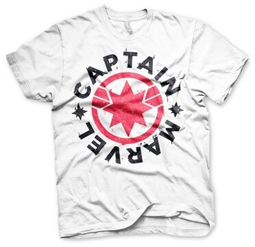 Captain Marvel Round Shield T-Shirt, Basic Tee