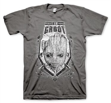 The Groot Distressed Shield T-Shirt, Basic Tee