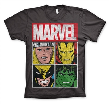 Marvel Distressed Characters T-Shirt, Basic Tee