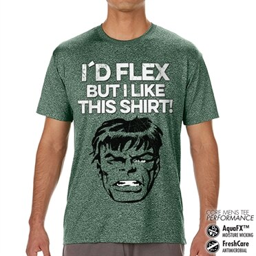 The Hulk - I´d Flex But I Like This Shirt Performance Mens Tee, CORE PERFORMANCE MENS TEE