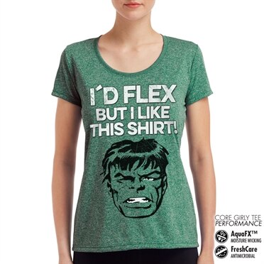 The Hulk - I´d Flex But I Like This Shirt Performance Girly Tee, CORE PERFORMANCE GIRLY TEE