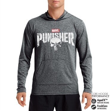 The Punisher Distressed Logo Performance Hoodie, CORE PERFORMANCE HOODIE