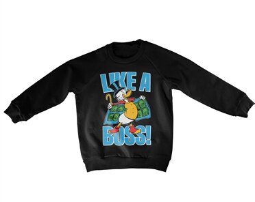 Scrooge McDuck - Like A Boss Kids Sweatshirt, Kids Sweatshirt