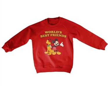 Mickey & Pluto - Best Friends Kids Sweatshirt, Kids Sweatshirt