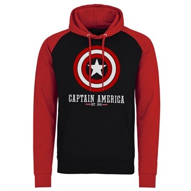 Marvel Comics - Captain America Logo Baseball Hoodie, Baseball Hooded Pullover