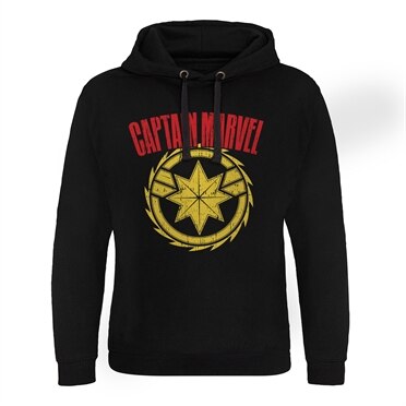Captain Marvel Distressed Logo Epic Hoodie, Epic Hooded Pullover