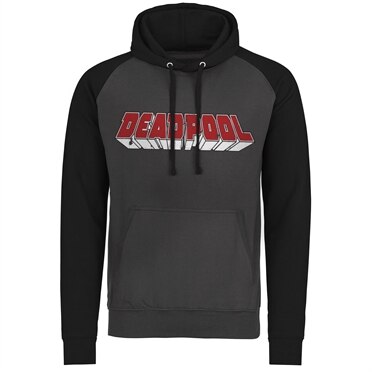 Deadpool Distressed Logo Baseball Hoodie, Baseball Hooded Pullover