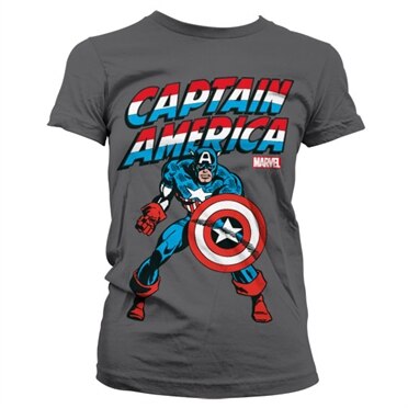 Captain America Girly T-Shirt, Girly T-Shirt