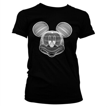Mickey Mouse LineArt Girly Tee, Girly Tee