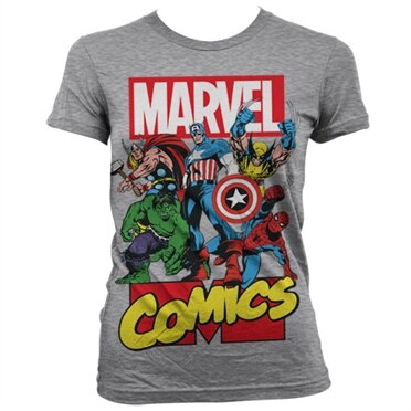 Marvel Comics Heroes Girly T-Shirt, Girly T-Shirt