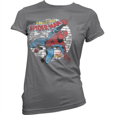 Distressed Spider-Man Girly T-Shirt, Girly T-Shirt