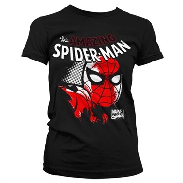Spider-Man Close Up Girly T-Shirt, Girly T-Shirt