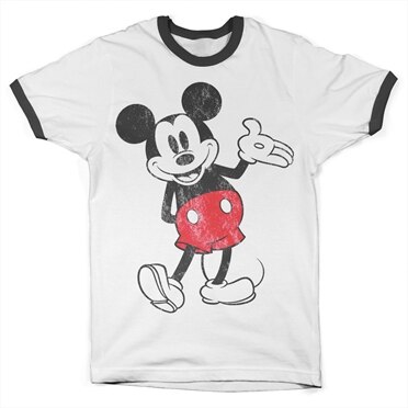 Mickey Mouse Distressed Ringer Tee, Ringer Tee