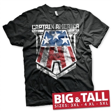 Captain America Distressed A Big & Tall Tee, Big & Tall Tee
