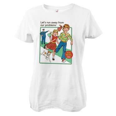 Läs mer om Lets Run Away From Our Problems Girly Tee, T-Shirt