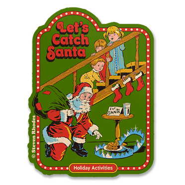 Läs mer om Steven Rhodes - Lets Catch Santa Sticker, Accessories
