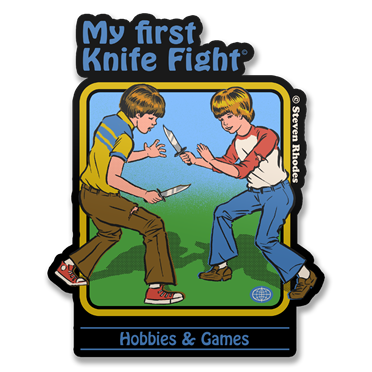 Läs mer om Steven Rhodes - My First Knife Fight Sticker, Accessories