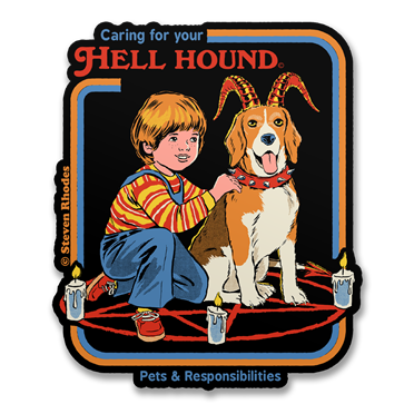 Läs mer om Steven Rhodes - Caring For Your Hell Hound Sticker, Accessories