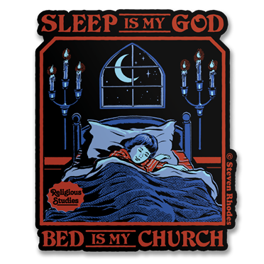 Läs mer om Steven Rhodes - Sleep Is My God Sticker, Accessories