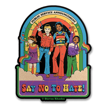 Läs mer om Steven Rhodes - Say No To Hate Sticker, Accessories