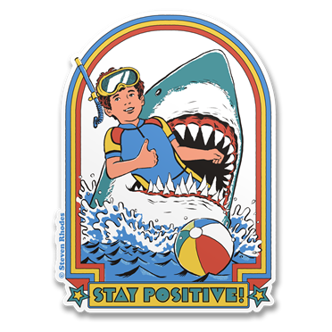 Läs mer om Steven Rhodes - Stay Positive Sticker, Accessories