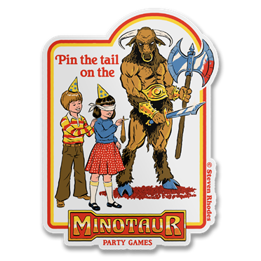 Läs mer om Steven Rhodes - Minotaur Party Games Sticker, Accessories
