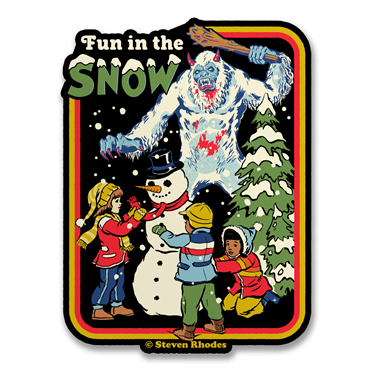 Läs mer om Steven Rhodes - Fun In The Snow Sticker, Accessories