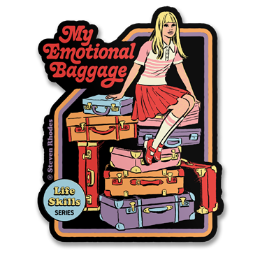 Läs mer om Steven Rhodes - My Emotional Baggage Sticker, Accessories