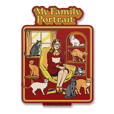 Läs mer om Steven Rhodes - My Family Portrait Sticker, Accessories