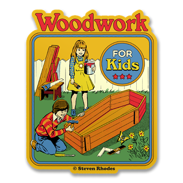 Läs mer om Steven Rhodes - Woodwork For Kids Sticker, Accessories