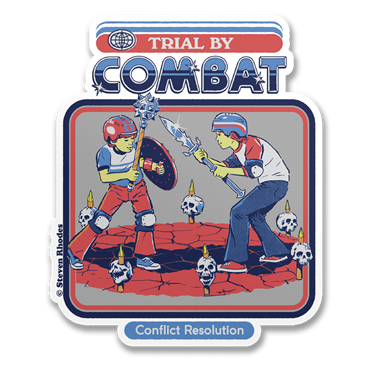 Läs mer om Steven Rhodes - Trial By Combat Sticker, Accessories