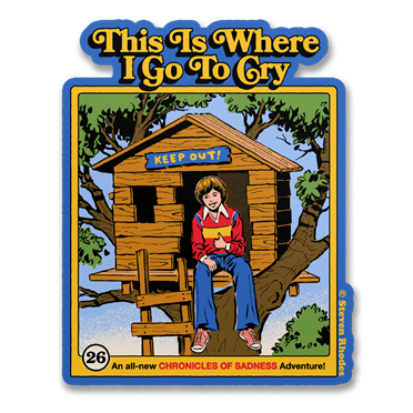 Läs mer om Steven Rhodes - This Is Where I Go To Cry Sticker, Accessories